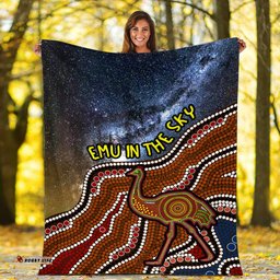 Emu In The Sky Australia Aboriginal Aboriginal Blanket