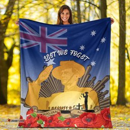 Australia ANZAC Day Soldier Salute Premium Blanket