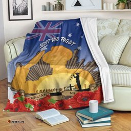 Australia ANZAC Day Soldier Salute Premium Blanket
