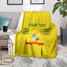 Custom Australia Cricket Blanket History Champions World Cup Unique
