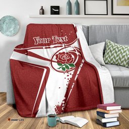 Custom Text England Rugby Personalised Premium Blanket England Rugby