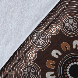 Australia Aboriginal Premium Blanket Indigenous Symbol Dot Painting Art Ver 2