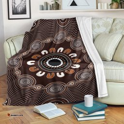 Australia Aboriginal Premium Blanket Indigenous Symbol Dot Painting Art Ver 2