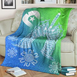 Torres Strait Islanders Premium Blanket Dhari Mask Ocean Style