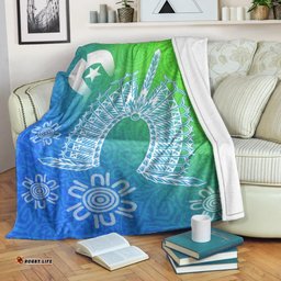 Torres Strait Islanders Premium Blanket Dhari Mask Ocean Style