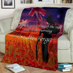ANZAC Day Premium Blanket Lest We Forget Ver02
