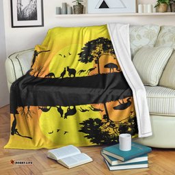 Aboriginal Blanket Indigenous Family Kangaroo Sunset