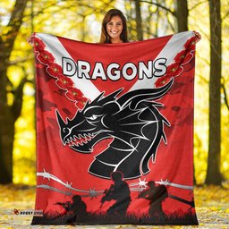 Dragons ANZAC Premium Blanket Lest We Forget
