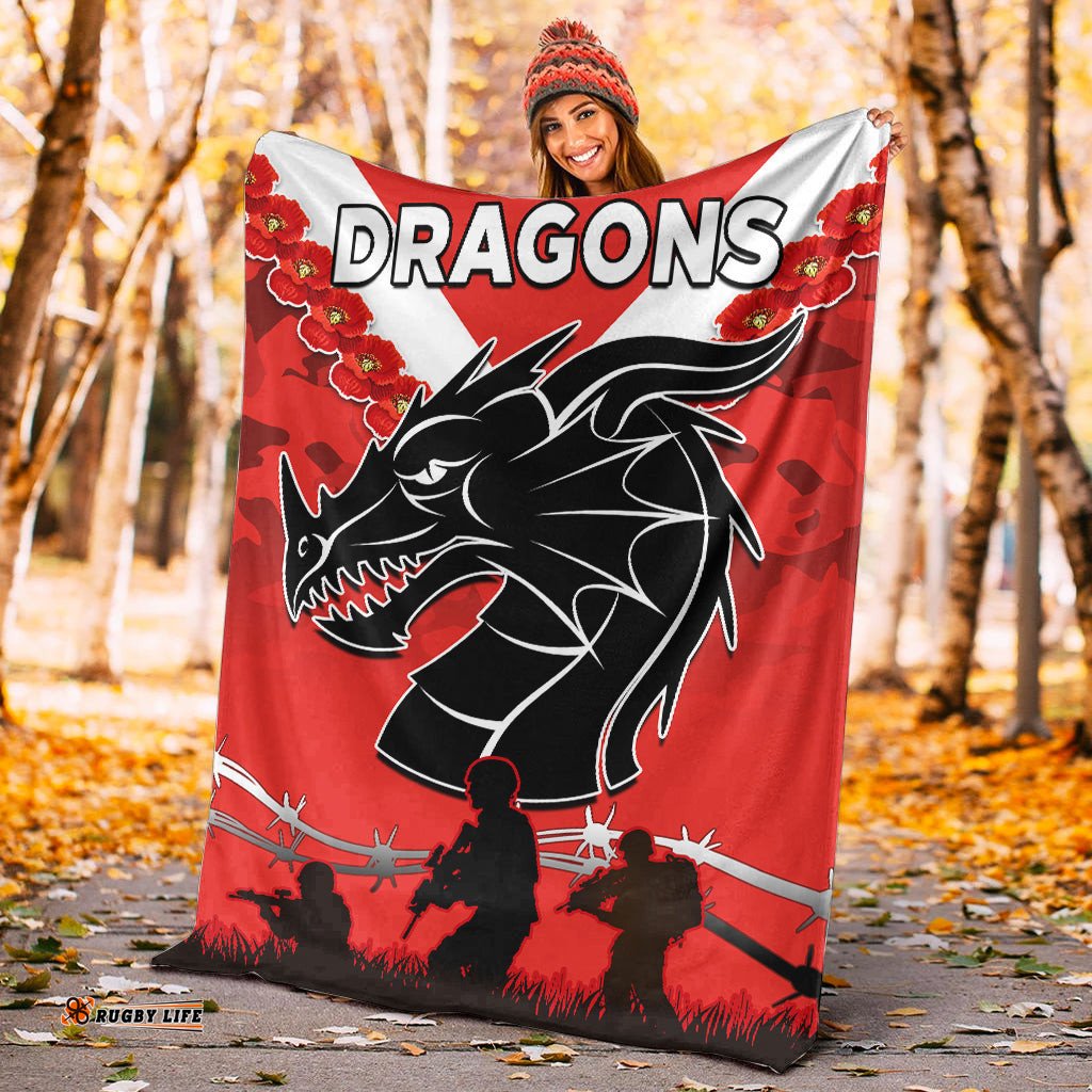 Dragons ANZAC Premium Blanket Lest We Forget