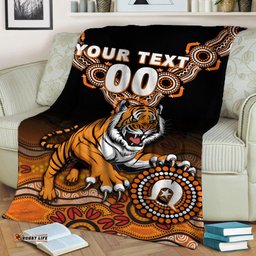 Custom Personalised Tigers Rugby NAIDOC Aboriginal Blanket