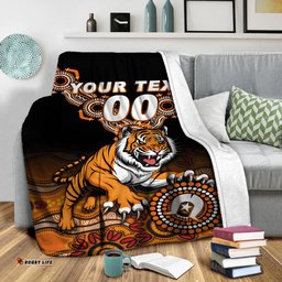Custom Personalised Tigers Rugby NAIDOC Aboriginal Blanket