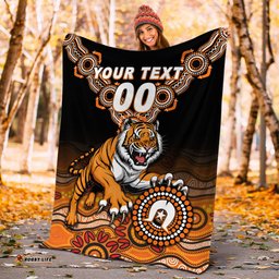 Custom Personalised Tigers Rugby NAIDOC Aboriginal Blanket