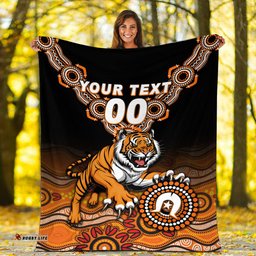 Custom Personalised Tigers Rugby NAIDOC Aboriginal Blanket