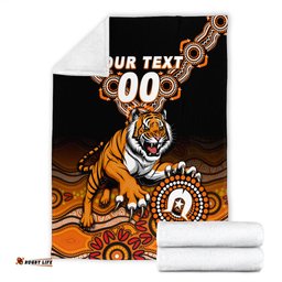 Custom Personalised Tigers Rugby NAIDOC Aboriginal Blanket
