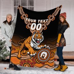 Custom Personalised Tigers Rugby NAIDOC Aboriginal Blanket