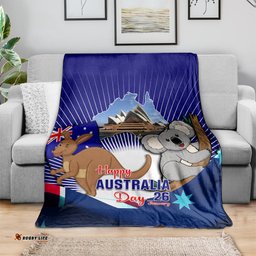 Australia Day Blanket 2024 Proud To Be Australian Flag Color