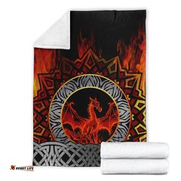 Celtic Dragon Premium Blanket Fire Dragon