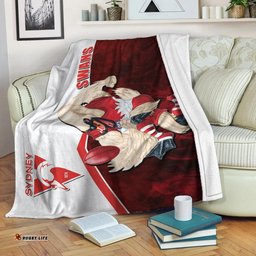AFL Premium Blanket Swans Fire Style