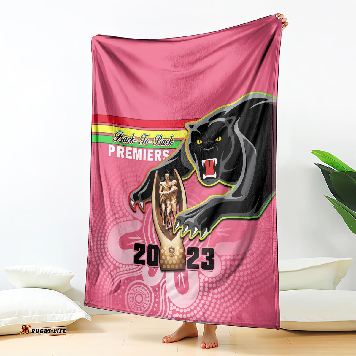 panthers blanket premiers back to back 2023 pink version