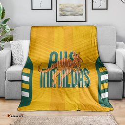 custom australia soccer blanket go matildas dynamic national colors