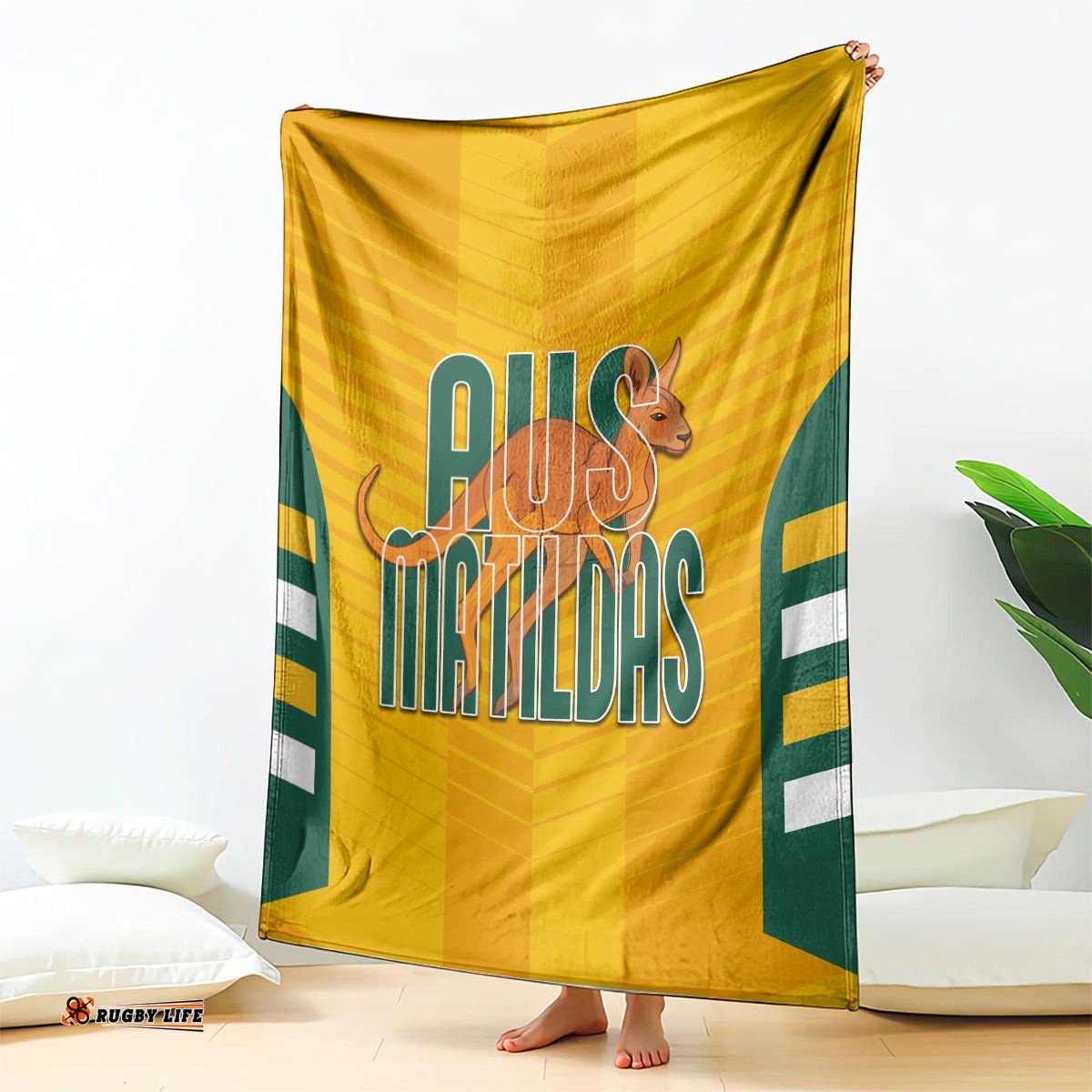 custom australia soccer blanket go matildas dynamic national colors