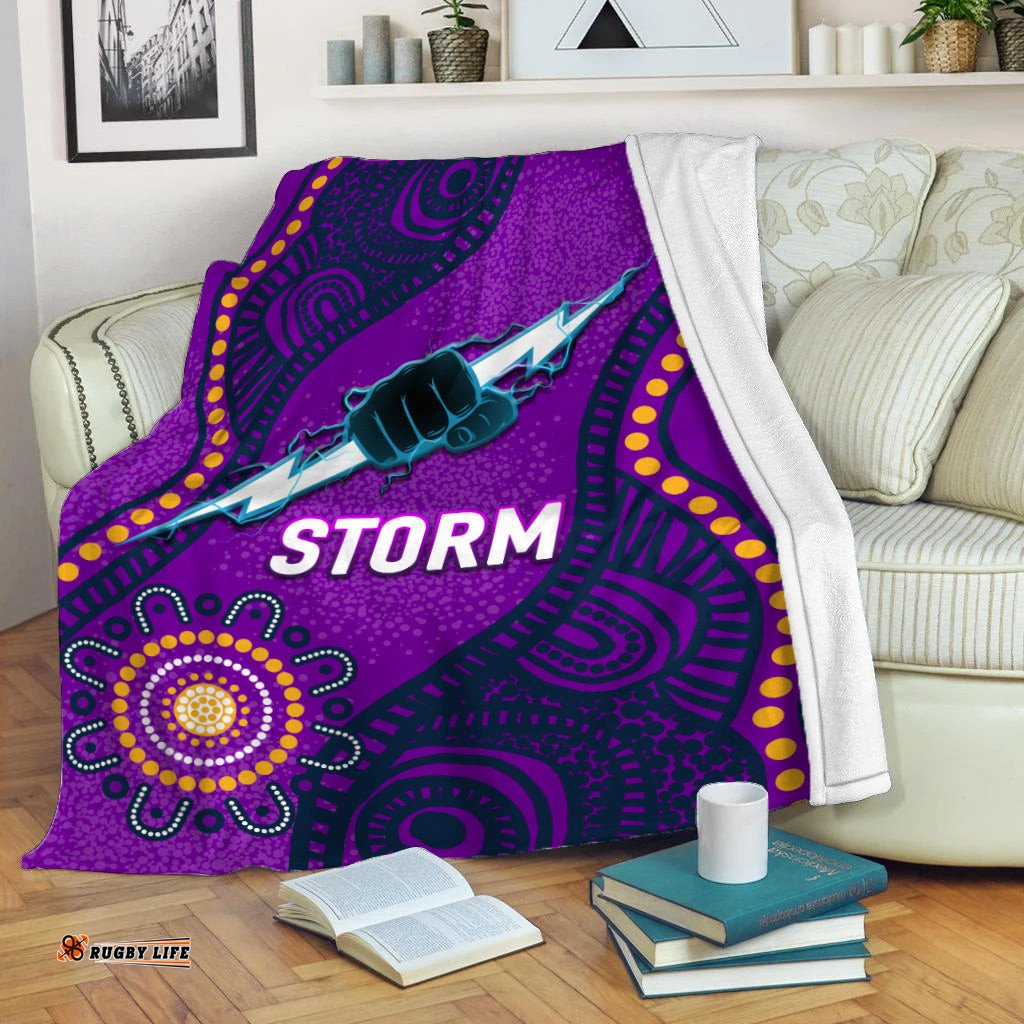 Storm Rugby Aboriginal Art Blanket