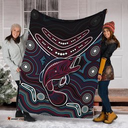 Fishing Aboriginal Premium Blanket No.4