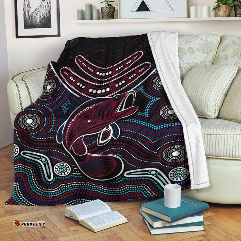 Fishing Aboriginal Premium Blanket No.4