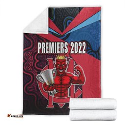 Melbourne Football Premiers Premium Blanket Demons Indigenous Style