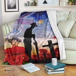 ANZAC Day Australia Soldier We Will Rememer Them Premium Blanket