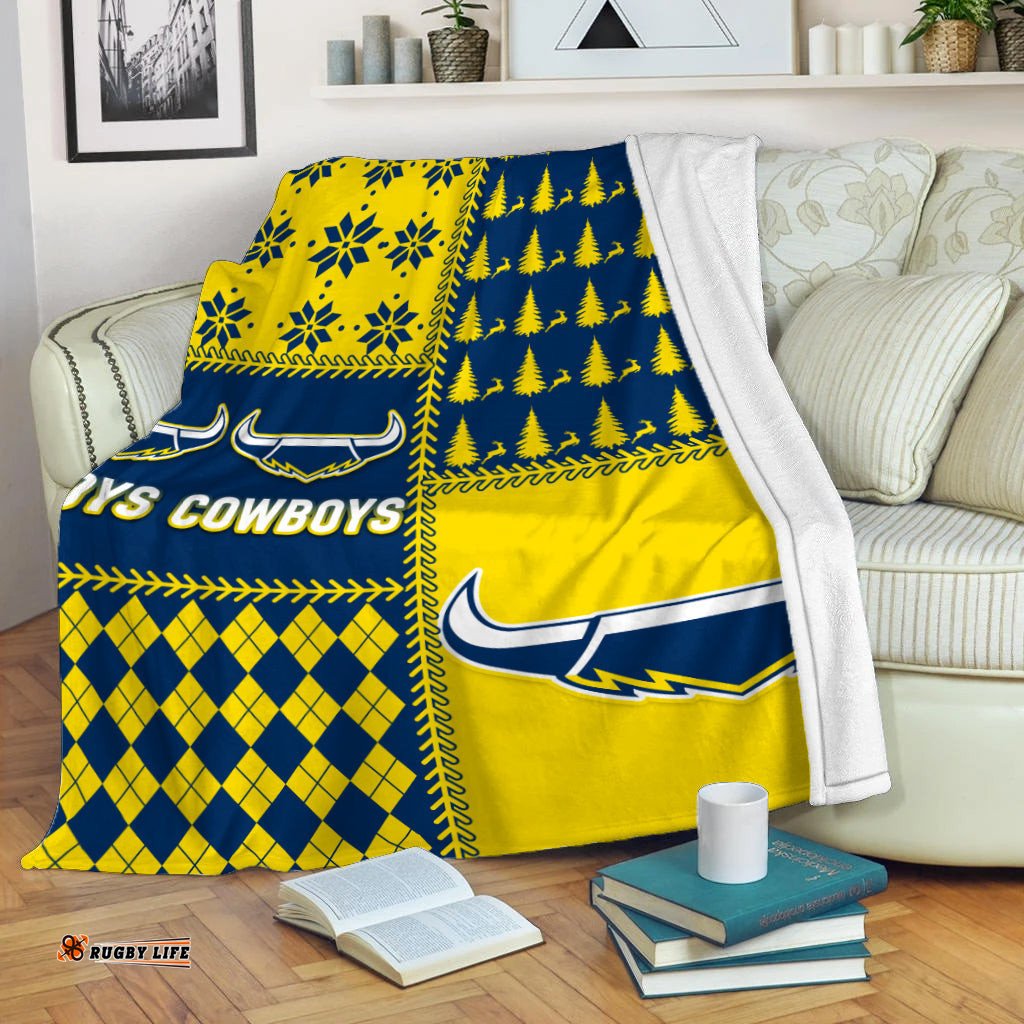 Cowboys Rugby Christmas Style Blanket