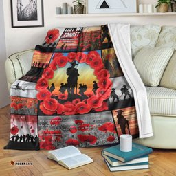 ANZAC Day Lest We Forget Banner Premium Blanket