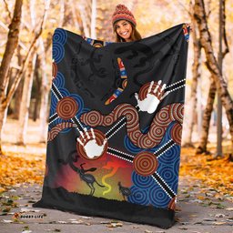 Aboriginal Blanket Aboriginal Kangaroo Hand Indigenous Dot Painting