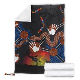 Aboriginal Blanket Aboriginal Kangaroo Hand Indigenous Dot Painting