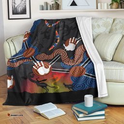 Aboriginal Blanket Aboriginal Kangaroo Hand Indigenous Dot Painting