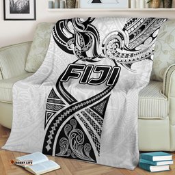 Fiji Rugby Premium Blanket Polynesian Waves Style