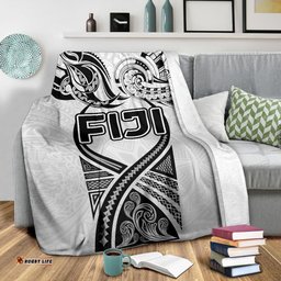 Fiji Rugby Premium Blanket Polynesian Waves Style