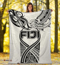 Fiji Rugby Premium Blanket Polynesian Waves Style