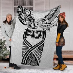 Fiji Rugby Premium Blanket Polynesian Waves Style