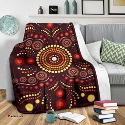 Aboriginal Premium Blanket Indegenous Dot Painting Art 09