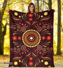 Aboriginal Premium Blanket Indegenous Dot Painting Art 09