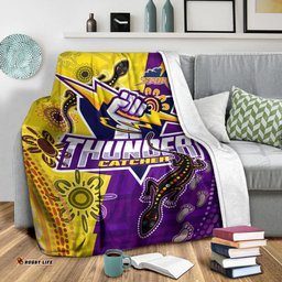 Storm Aboriginal Rugby Custom Blanket The Indigenous Storm Thunder Catcher 09
