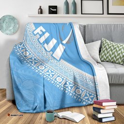 Fiji Tapa Rugby Premium Blanket version Style You Win Blue