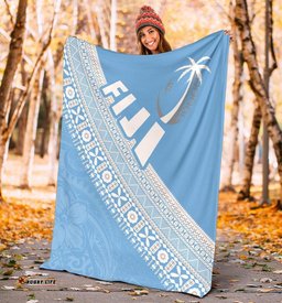 Fiji Tapa Rugby Premium Blanket version Style You Win Blue