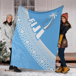Fiji Tapa Rugby Premium Blanket version Style You Win Blue