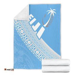 Fiji Tapa Rugby Premium Blanket version Style You Win Blue