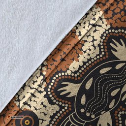 Australia Aboriginal Premium Blanket Indigenous Platypus Ver 15