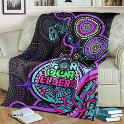 NAIDOC Week Blanket Indigenous Tribal Ver.02 Purple