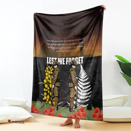 New Zealand and Australia ANZAC Day Blanket Soldier and Last Post Camouflage Pattern