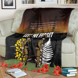 New Zealand and Australia ANZAC Day Blanket Soldier and Last Post Camouflage Pattern